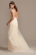 Floral Applique Cap Sleeve Tall Wedding Dress Melissa Sweet 4XLMS251218