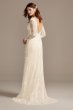 Illusion Long Sleeve Faux Wrap Tall Wedding Dress Melissa Sweet 4XLMS251219