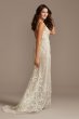 3D Leaves Applique Lace V-Neck Tall Wedding Dress Melissa Sweet 4XLMS251223