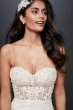 Beaded Bodice Sheer Lace Wedding Dress Galina Signature 4XLSV830