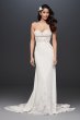 Beaded Bodice Sheer Lace Wedding Dress Galina Signature 4XLSV830