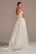 Floral Tall Wedding Dress with Removable Sleeves Galina Signature 4XLSWG834