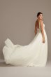 Lace Applique Illusion Chiffon Tall Wedding Dress Galina Signature 4XLSWG842