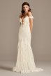 Off Shoulder Plunging Tall Lace Wedding Dress Galina Signature 4XLSWG855