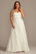 A-Line Strapless Sweetheart Neck Wedding Dress David's Bridal Collection 4XLWG3805