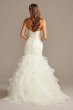 Organza Mermaid Wedding Dress with Lace-Up Back David's Bridal Collection 4XLWG3832