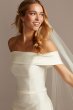 Mikado Off-the-Shoulder Trumpet Wedding Dress David's Bridal Collection 4XLWG3880