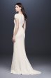 Deep V-Neck Illusion Cap Sleeve Lace Wedding Dress Galina 4XLWG3951