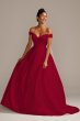 Off the Shoulder Satin Gown Tall Wedding Dress David's Bridal Collection 4XLWG3979