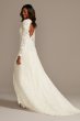 Scalloped Lace Open Back Tall Wedding Dress David's Bridal Collection 4XLWG3987