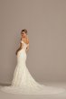 Beaded Lace Mermaid Off-the-Shoulder Wedding Dress Oleg Cassini 4XLXTCWG808