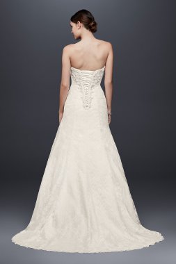 Lace Wedding Dress with Beading and Side Split David's Bridal Collection 4XLYP3344