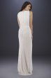 Lara Brandy Beaded Faux-Wrap V-Neck Wedding Dress Lara 51018