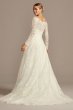 Petite Off-The-Shoulder Lace A-Line Wedding Dress Oleg Cassini 7CWG765