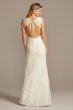 Floral Lace Wedding Dress with Tank Sleeves Galina 7KP3783