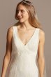 Floral Lace Wedding Dress with Tank Sleeves Galina 7KP3783