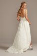 V-Neck Lace Open Back Petite Wedding Dress Melissa Sweet 7MS161213