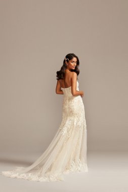 Lace Mermaid Wedding Dress with Moonstone Detail Galina Signature SWG824