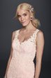 Petite Beaded Venice Scalloped Lace Wedding Dress Galina Signature 7SWG723