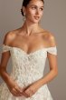 Floral Petite Wedding Dress with Removable Sleeves Galina Signature 7SWG834