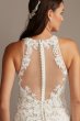 Illusion Keyhole Applique Petite Wedding Dress Galina Signature 7SWG843