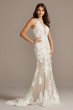 Illusion Keyhole Applique Petite Wedding Dress Galina Signature 7SWG843