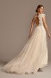 Cap Sleeve Lace Appliqued Petite Wedding Dress Galina Signature 7SWG862