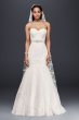 Petite Strapless Wedding Dress with Beaded Sash David's Bridal Collection 7V3680