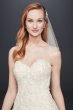 Petite Beaded Lace Tulle Ball Gown Wedding Dress Jewel 7V3836