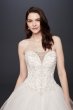 Beaded Illusion Bodice Petite Wedding Dress David's Bridal Collection 7V3849