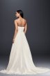 Chiffon Beaded Empire Waist Petite Wedding Dress David's Bridal Collection 7V9743