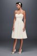 Petite Strapless Lace Short Wedding Dress Galina 7WG3826