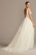 Mikado and Tulle Petite Ball Gown Wedding Dress David's Bridal Collection 7WG3877