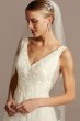 Mikado and Tulle Petite Ball Gown Wedding Dress David's Bridal Collection 7WG3877