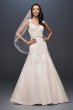 Tulle Cap Sleeve Petite Mermaid Wedding Dress David's Bridal Collection 7WG3911