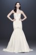 Beaded Satin Mermaid Petite Wedding Dress David's Bridal Collection 7WG3962