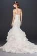 Petite Long Scroll Lace Trumpet Wedding Dress Oleg Cassini 7XTCWG769