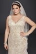 Oleg Cassini Plus Size Lace Trumpet Wedding Dress Oleg Cassini 8CWG747