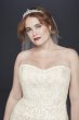 Scroll Lace Trumpet Plus Size Wedding Dress Oleg Cassini 8CWG769