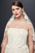 Lace Appliqued Plus Size Wedding Dress and Topper Oleg Cassini 8CWG790