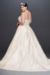 Crystal Encrusted Mikado Plus Size Wedding Dress Oleg Cassini 8CWG791