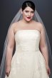 Rose Lace Plus Size Ball Gown Wedding Dress Oleg Cassini 8CWG803