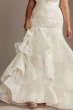 Notch-Neck Lace Mermaid Plus Size Wedding Dress Oleg Cassini 8CWG846