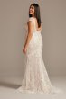 Chantilly Lace Cap Sleeve Plus Size Wedding Dress Oleg Cassini 8CWG847