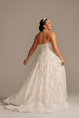 Beaded Chiffon Wedding Dress with Flounce Skirt Galina WGIN59740