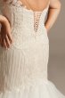 Linear Beaded Applique Plus Size Wedding Dress Oleg Cassini 8CWG849