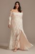 Floral Lace Long Sleeve Plus Size Wedding Dress Melissa Sweet 8MS161225