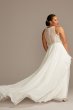 High Neck Lace Godet Plus Size Wedding Dress Melissa Sweet 8MS251208