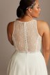 High Neck Lace Godet Plus Size Wedding Dress Melissa Sweet 8MS251208