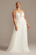 High Neck Lace Godet Plus Size Wedding Dress Melissa Sweet 8MS251208